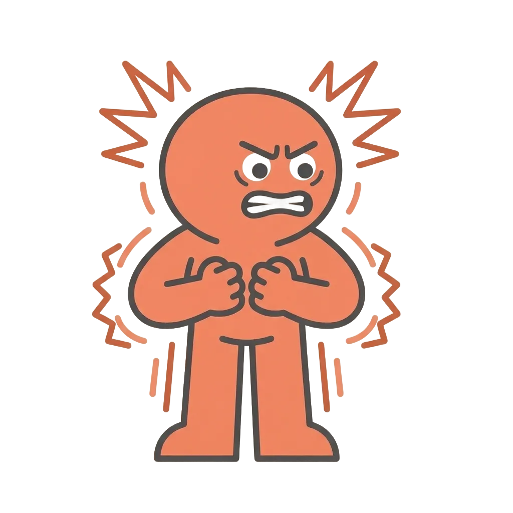 Mascotte Serena stressée